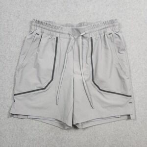 Lululemon Surge Shorts Mens Medium Gray Lined Reflective Trim Athletic Running